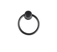 dvnFWKc botones de gabinete, Paquete de 10 perillas colgantes for cajón gabinete con un solo orificio for manija puerta(Large black)