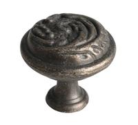 dvnFWKc botones de gabinete, Tiradores de cajón, paquete 6, bronce verde, con un solo orificio, redondos, for puerta gabinete antigua(27 * 25mm)