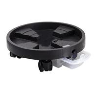 dvnFWKc Soporte para plantas con ruedas, Plataforma rodante for macetas de alta resistencia con ruedas, soporte redondo for , bandeja goteo(Black,9inch)