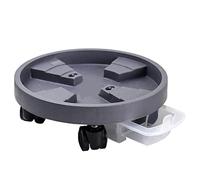 dvnFWKc Soporte para plantas con ruedas, Plataforma rodante for macetas de alta resistencia con ruedas, soporte redondo for , bandeja goteo(Dark grey,9inch)