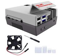 DVOZVO Retro Gaming Caja para Raspberry Pi 4 Modelo B, Cajas con Ventilador para Raspberry Pi 4