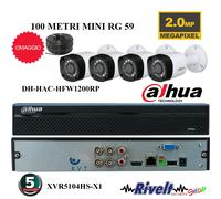 DVR XNR 4 CANALES CON 4 CÁMARAS 2 MPX DAHUA P2P DISCO DURO 500 GB INCLUIDO
