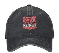DVRSCVHEN Gorras de Camionero Retro Style Comunistas Cats of East Berlin Merch For Men Baseball Gorra de béisbol Kitten Cat Meme Gorras Ajustables