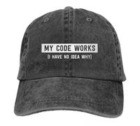 DVRSCVHEN My Code Works ORDENADORPROGRAM Mer Code Bonra de algodón Lavado Unisex Vintage Gorra de béisbol Gorra Deportiva Casual al Aire Libre