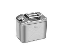 DVTFRUI Bidón De Gasolina De Acero Inoxidable Pulido con Sonda Bidón De Combustible Bidón De Reserva Antideflagrante Depósito De Combustible Portátil Bidón De Combustible,25L