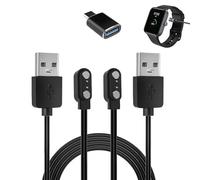 Dvvsav 2 cargadores de reloj inteligente VeryFit de 3.3 pies, cable de carga USB magnético para reloj inteligente Veryfit IDW28, ID207, IDW13, ID208 Plus, IDW19, ID205L, ID206, ID208BT y más