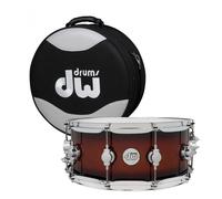 DW Design Series 14" x 6" Snare Drum Tobacco Burst & Case