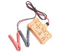 DW950 - Probador de relé de coche 12 V 24 V, herramienta de diagnóstico automotriz con abrazaderas de batería para encontrar fallos, carcasa de metal compacta 18 x 18 x 5 cm (DW950 negro)