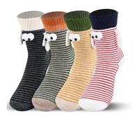 Dwafill Calcetines Graciosos, Calcetines Magneticos Navidad, Lindo Regalos Pareja, Mejores Amigos Divertidos, Hombres Mujeres, Loco Feliz (FR/ES, Números, 36, 42, Regular, Regular, 8, C)