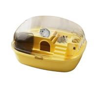 Dwarf Hamster Cage - Refugio de roedores transparente, Mini Breeding Cage | Pequeña casa de mascotas con ruedas, caja de reproducción interactiva, pluma de construcción de tarros por
