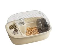 Dwarf Hamster Cage | Ventilated Openable Top Convenient Portable Enclosure | Small Animal Hamster Habitat | Design That Ensures Ample Space For Small FuHome Dorm Bedroom Living Room Balcony Apartment