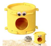 Dwarf Hamster Shelter, Bee Design Felt Small Animal Bed, Chinchilla House for Cage, Hedgehog Resting Cave, Four Seasons Warm Nest, Soft & Transpirable Pet