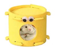 Dwarf Hamster Shelter, Bee Design Felt Small Animal Bed, Cozy Chinchilla House for Cage, Hedgehog Resting Cave, Four Seasons Warm Nest, Soft & Confortable, Ideal Pets, Provides A Safe and Snug Space