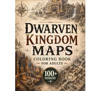 Dwarven Kingdom Maps Coloring Book for Adults: 100+ Ancient Mountain Kingdoms, Underground Cities, Stone Fortresses, Crystal Mines, Forgotten Tunnels, ... Escape (The Fantasy Cartography Collection)