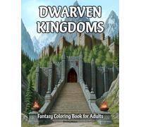 Dwarven Kingdoms: Fantasy Coloring Book for Adults Featuring Mountain Fortresses, Underground Cities, Great Halls, Stone Bridges, and Legendary Mines