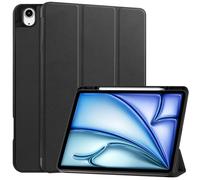 DWaybox Funda Folio Inteligente para iPad Air 13 (2026) 13.0 Pulgadas (M4) A3462, Antigolpes con Soporte, Ranura para Lápiz y Reposo/Activación Automática, TPU Mate -Negro