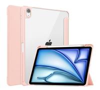 DWaybox Funda para iPad Air 11 (2026) 11,0 Pulgadas A3460 - Funda Folio Delgada con Soporte Ajustable, Reposo/Activación Automática, Cubierta Traslúcida y Ranura para Lápiz -Dorado Rosado