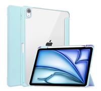 DWaybox Funda para iPad Air 11 (2026) 11,0 Pulgadas A3460 - Funda Folio Delgada con Soporte Ajustable, Reposo/Activación Automática, Cubierta Traslúcida y Ranura para Lápiz -Azul Cielo