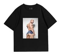 Dwayne Johnson Rock Hard Bottom Print T Shirt Short Sleeve Men's Women's Oversized Streetwear T-Shirt Tops Unisex Cotton Tshirts(X-Large)