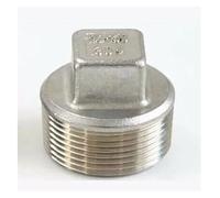 DWBPGVUN Conexión roscada macho BSP de 1.1/10.2 cm de acero inoxidable 304 con cabezal cuadrado avellanado, presión de funcionamiento de 2.5 Mpa