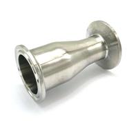 DWBPGVUN Fit Tube O.D 38mm-25mm Tri Clamp 3.8 cm Ferrule O.D 50.5mm 304 Reductor de montaje de tubería de acero inoxidable 304