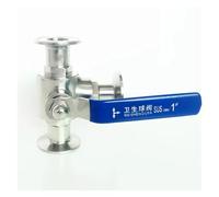 DWBPGVUN Se adapta a tubos de 19 mm de diámetro exterior x 3,8 cm de triple abrazadera en L, válvula de bola SUS 304 de acero inoxidable para cerveza Home Factory