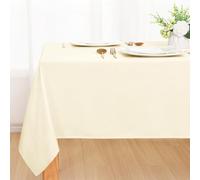 DWCN Mantel de champán lavable, aspecto de lino, 150 x 300 cm, mantel suave, impermeable, para exteriores, resistente a la intemperie, para salón, comedor, jardín, bodas o hogar