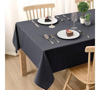 DWCN Mantel Gris 140 x 220 cm, Antimanchas, Lavable, Impermeable, para Comedor, jardín, Fiesta, Bodas o hogar