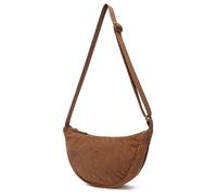 DWDC Bolso bandolera, bolso de hombro para mujer, pequeño, de pana, media luna, suave, informal, bolso cruzado, bolso de pecho, bolso bandolera
