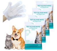 DWDHYEAN 24 Piezas Guantes Lavar Perro Guantes Limpieza Hipoalergénicas Pet Wipes Guantes Cuidado Mascota para la Limpieza y el Cuidado Diario De Perros y Gatos