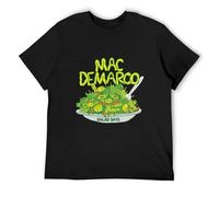 DWDKJU Mac Demarco Salad Days Camiseta, Fanáticos De La Música Estampada Moderna Ligera De Manga Corta para Uso Diario Street,Black 2,L