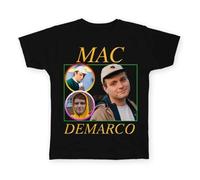 DWDKJU Mac Demarco Salad Days Camiseta, Fanáticos De La Música Estampada Moderna Ligera De Manga Corta para Uso Diario Street,Black 1,XXL