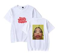 DWDKJU Nina Chuba 2025 Camiseta, Fanáticos De La Música Estampada Moderna Ligera De Manga Corta para Uso Diario Street Shirts,Blanca,4XL