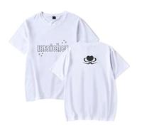 DWDKJU Nina Chuba Unsicher 2025 Camiseta, Fanáticos De La Música Estampada Moderna Ligera De Manga Corta para Uso Diario Street Shirts,Blanca,XS