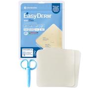 DWEasyDerm Colección delgada (10 x 10 cm, 1 paquete (2 apósitos) + mini tijera)
