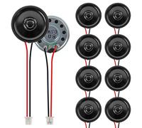 DWEII 10 bocinas ultrafinas de 8 ohmios, 8R, 0,5 W, 30 mm, con interfaz JST-PH1.25mm-2 pines para mini altavoces, DVD, EVD, multimedia, móvil, portátil, máquina de publicidad