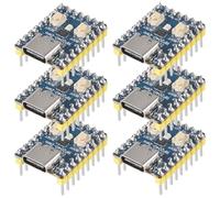 DWEII 6 conectores RP2040-Zero RP2040 USB-C compatibles con Raspberry Pi Microcontrolador PICO módulo de placa de desarrollo de doble núcleo Cortex M0+ procesador 2 MB Flash compatible con C/C ++