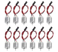 DWEII Paquete de 12 motores de CC en miniatura tipo 130 de 1,5 V-6 V para proyectos de hobby Arduino DIY