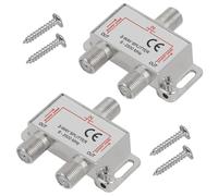DWEII Paquete de 2 divisores de cable coaxial de 2 vías de 5 a 2400 MHz, compatible con RG6, para TV por satélite/cable e Internet, sistema de antena CATV