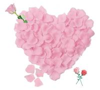 DWFEYOI 1000pcs Pétalos Rosada Artificiales, Pétalos de Rosa,Pétalos Rosada - Boda, Centro de Mesa, Día de San Valentín, Cumpleaños, Ambiente Romántico Pétalos