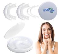 DWFEYOI Dientes de Carillas Cosméticos, 2 Pares Reutilizable Cómoda Dientes Temporales de Superior e Inferior para Hombre Mujer Blanqueamiento Dental Cubrir Los Dientes Defectuosos