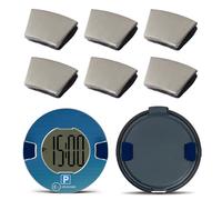 DWFEYOI Juego de 6 tiras adhesivas de repuesto, compatibles con, OOONO CO-driver NO2, P-DISC NO2, placas metálicas con almohadillas adhesivas, pegatinas para detector de rayos
