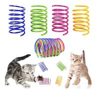 DWFEYOI Juguete del Gato Primavera,24Piezas Muelle en Espiral para Gato, Muelle Colorido Juguete para Gato, Muelles en Espiral de Plástico,Juguete Interactivo para Gatos,Juguetes de Muelles Gato