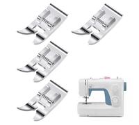 DWFEYOI - Prensatelas universal multiusos para máquina de coser (4 unidades), color zigzag recto, accesorio multifunción, apto para todas las máquinas de coser Singer, Brother