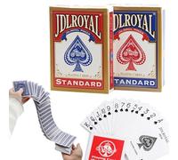 DWFEYOI Profesional Baraja Poker, 2 x Cartas Poker, Juego de Cartas 54 (Azul & Rojo), Naipes Poquer Premium Barajas, Ideales para Texas Holdem y Otros Juegos y Trucos de Magia