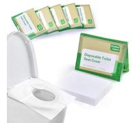 DWFEYOI Protector WC Desechable,Fundas Desechables de Viaje para el Asiento del Inodoro, 60PCS Fundas Protectoras Desechables, Empaque Individual, para Hoteles Baños Públicos Hogares
