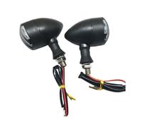 DWGVHGVW Giro Luces circulación Luz Intermitente de señal de Giro Tipo Bala para Motocicleta, luz ámbar, 12 V, luz de señal de Giro para Motocicleta Retro, 2 Unidades