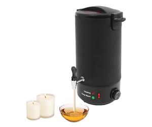 DWIKRYT Fundidor de cera de 10 L, 1800 W, olla eléctrica grande de acero inoxidable, kit de fabricación de velas con grifo, 30 - 110 °C, horno de fusión, calentador antiadherente, olla de fusión