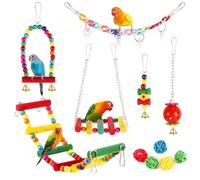 Dwitkul 11 Piezas Juguetes Agapornis Juguetes Periquitos Juguetes Ninfas para Jaula, Juguetes de Loro Pájaro Juguetes para Pajaros Jaula