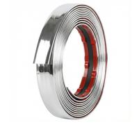 Dwitkul 20mm x 5M Tiras Cromadas Adhesivas Flexibles y Fáciles de Aplicar Decorativa y Protectora para Coche Moldura Carroceria y Ventana (Plata)